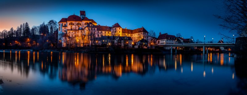 Fine-Art Timeless Panoramas 1 Blue Hour St. Mang Monastery in FΓΌssen