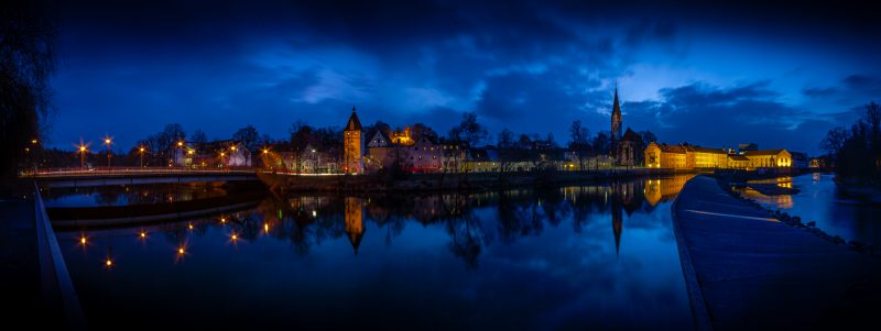 Kempten St. Mang Bridge at Blue Hour